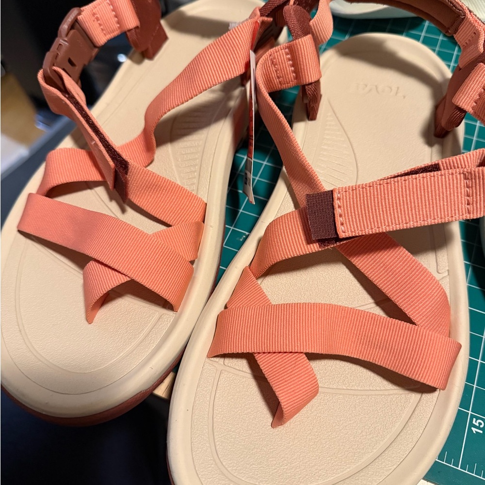 Teva Coral Cream Red Sandals